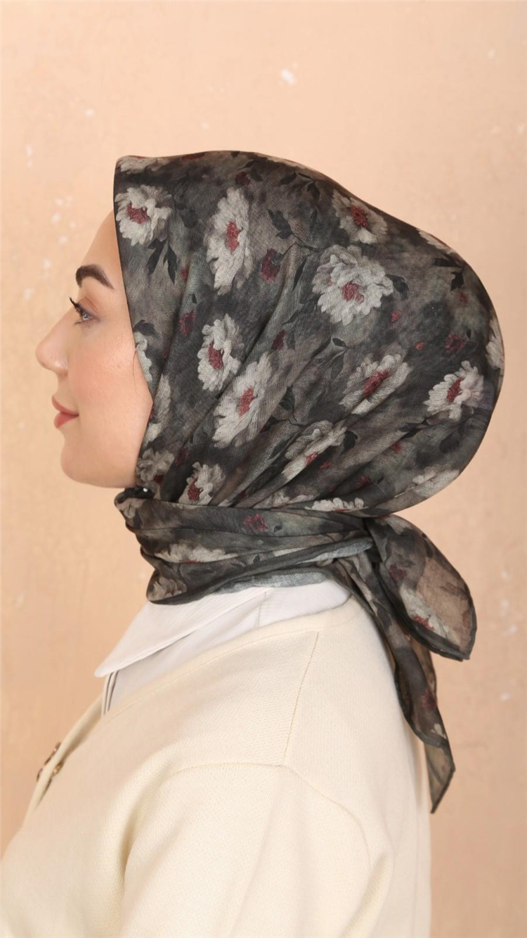 Lo'cella Pamuklu Soft Eşarp 4545-6 Haki