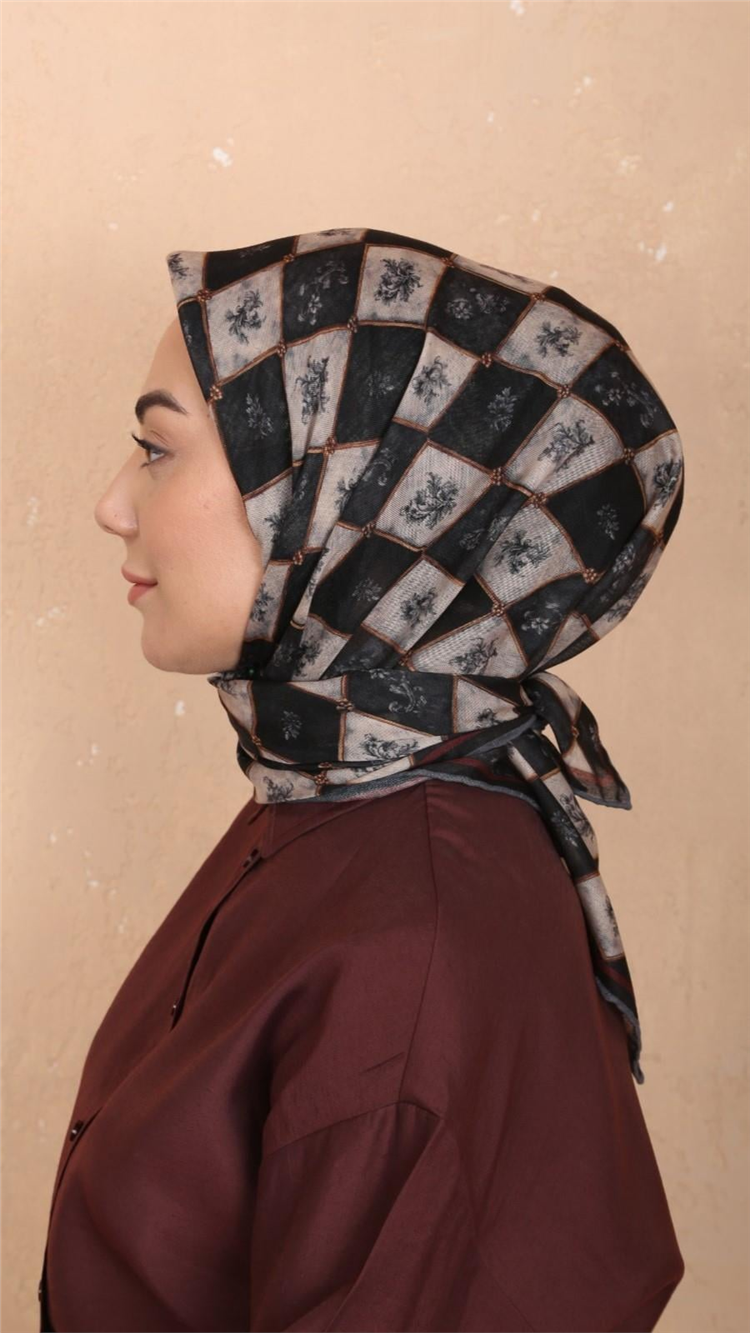 Lo'cella Pamuklu Soft Eşarp 4546-6 Siyah 