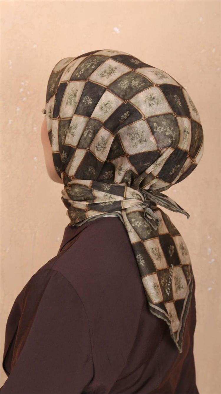 Lo'cella Pamuklu Soft Eşarp 4546-8 Yeşil 