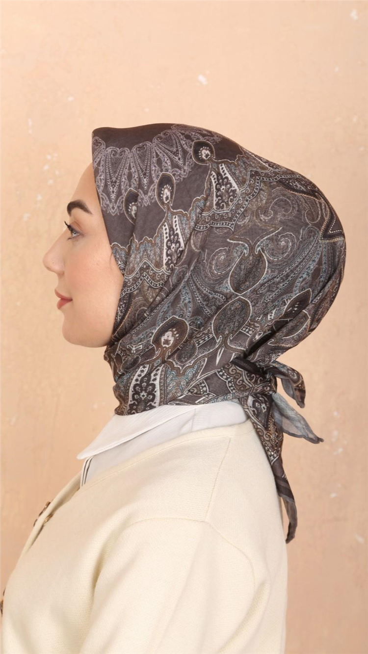 Lo'cella Pamuklu Soft Eşarp 4548-10 Koyu Vizon 