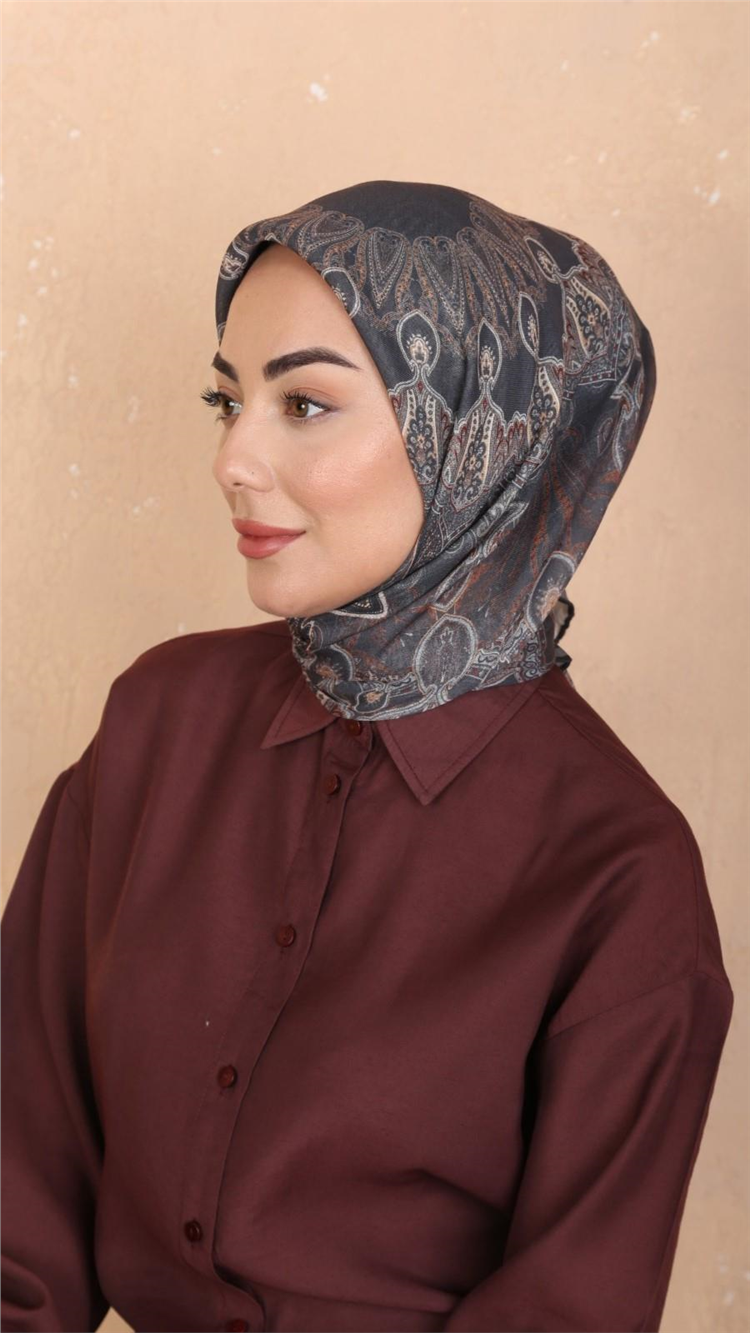 Lo'cella Pamuklu Soft Eşarp 4548-7 Gri 