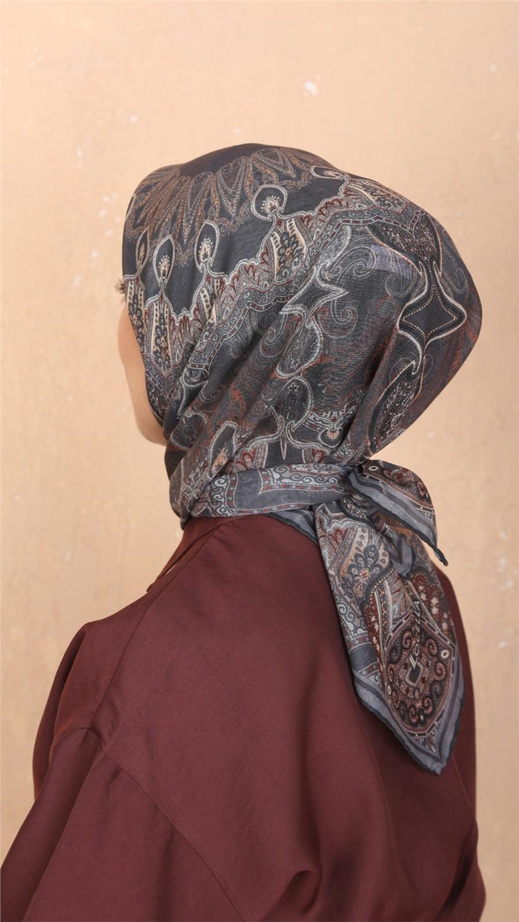 Lo'cella Pamuklu Soft Eşarp 4548-7 Gri 