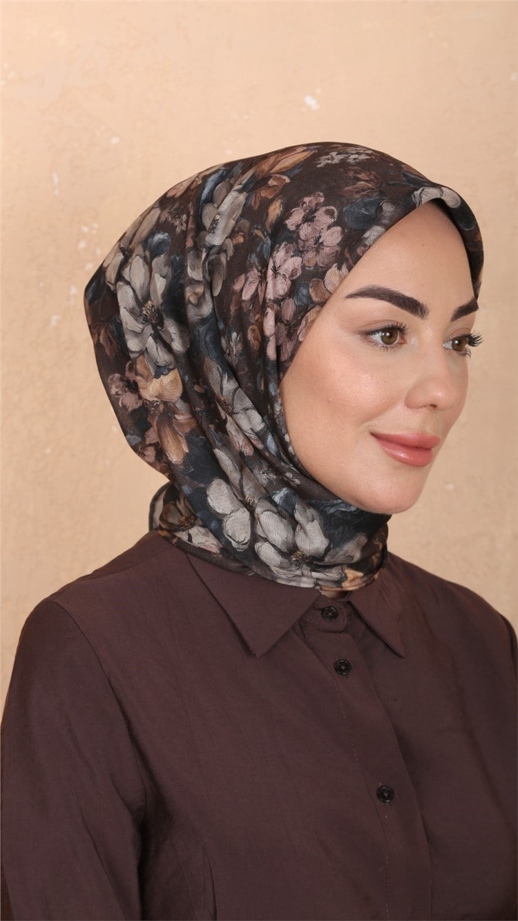 Lo'cella Pamuklu Soft Eşarp 4549-2 Kahve 