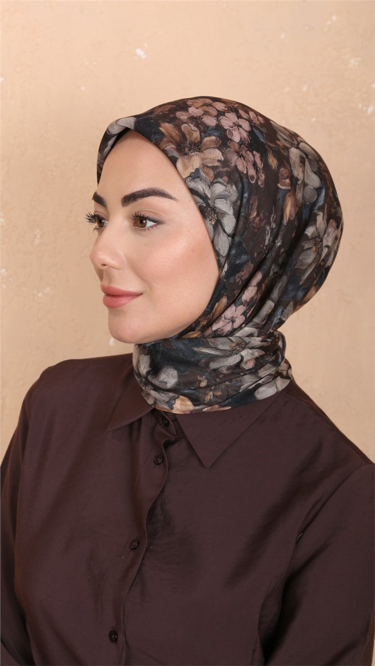 Lo'cella Pamuklu Soft Eşarp 4549-2 Kahve 