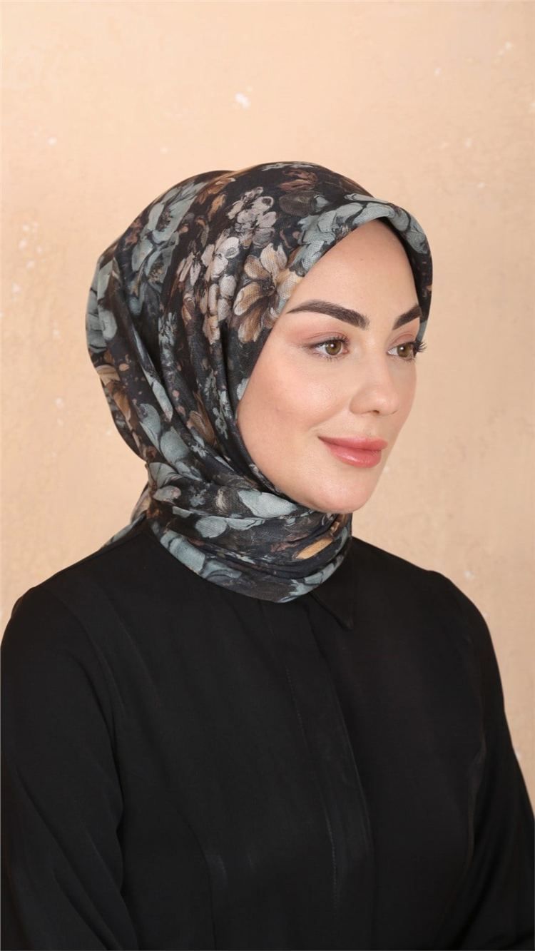 Lo'cella Pamuklu Soft Eşarp 4549-3 Siyah 