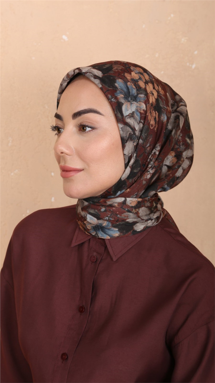Lo'cella Pamuklu Soft Eşarp 4549-9 Taba 