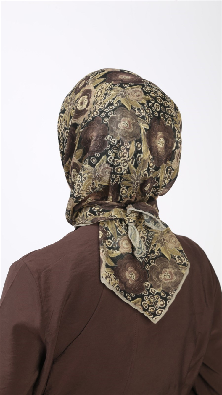Lo'cella Pamuklu Soft Eşarp 4550-5 Kahve 