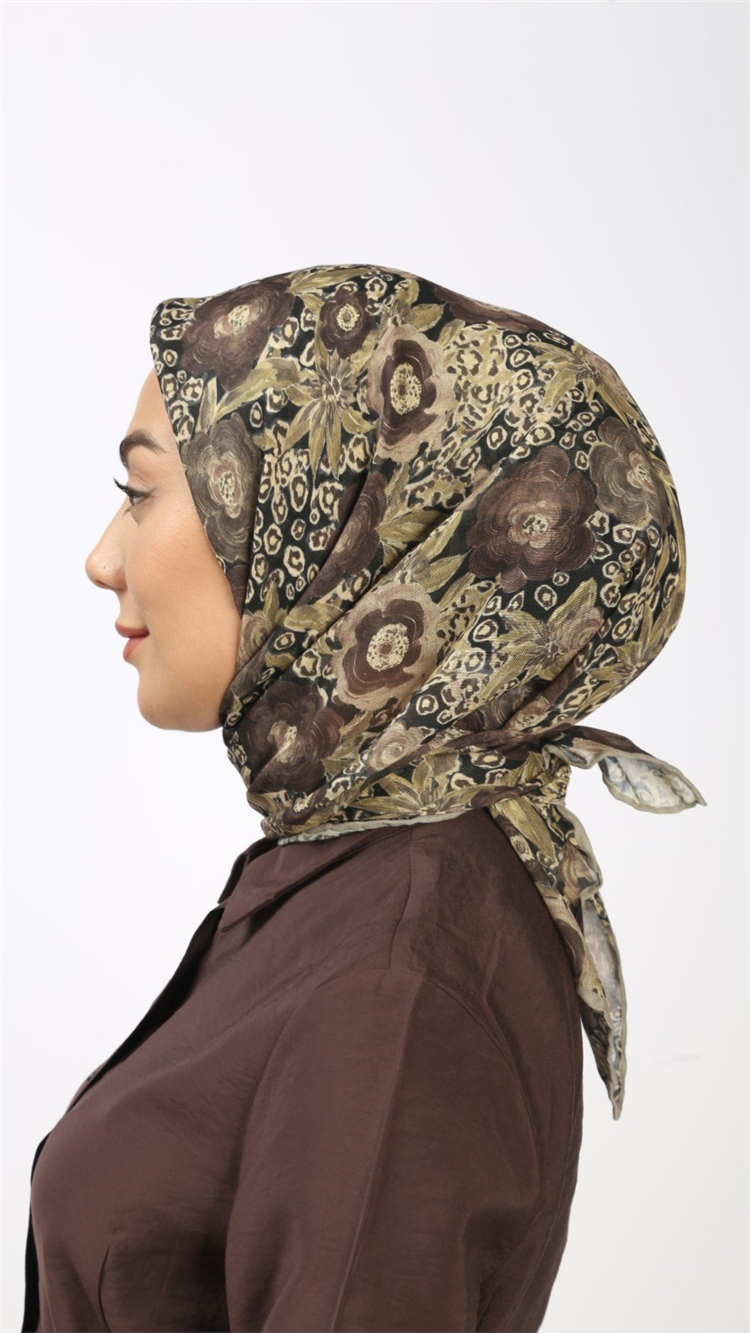 Lo'cella Pamuklu Soft Eşarp 4550-5 Kahve 