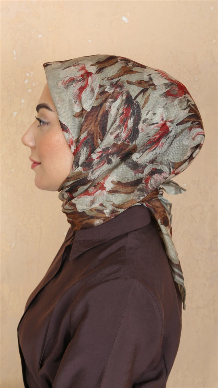 Lo'cella Pamuklu Soft Eşarp 4551-5 Bej 