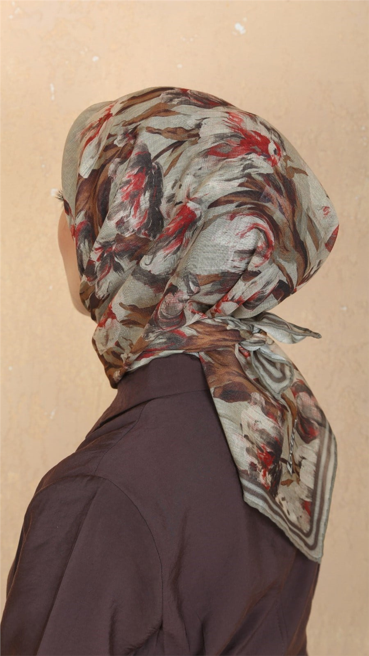 Lo'cella Pamuklu Soft Eşarp 4551-5 Bej 