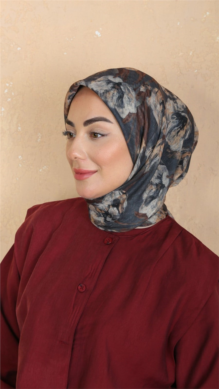 Lo'cella Pamuklu Soft Eşarp 4551-6 Antrasit 