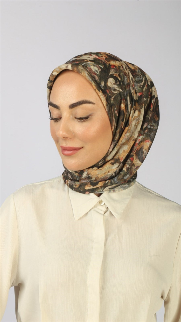 Lo'cella Pamuklu Soft Eşarp 4553-3 Yeşil 