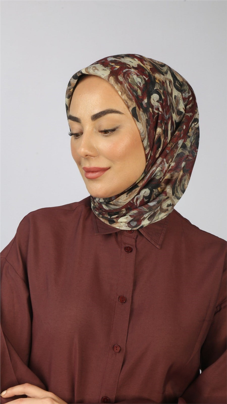 Lo'cella Pamuklu Soft Eşarp 4553-6 Kırmızı 