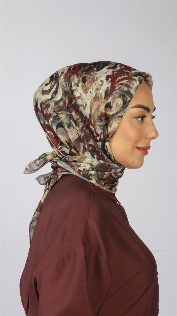 Lo'cella Pamuklu Soft Eşarp 4553-6 Kırmızı 