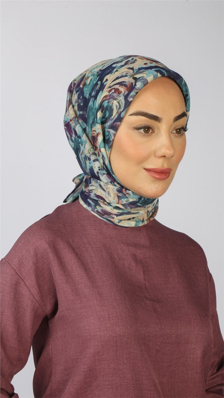 Lo'cella Pamuklu Soft Eşarp 4553-8 Mor 