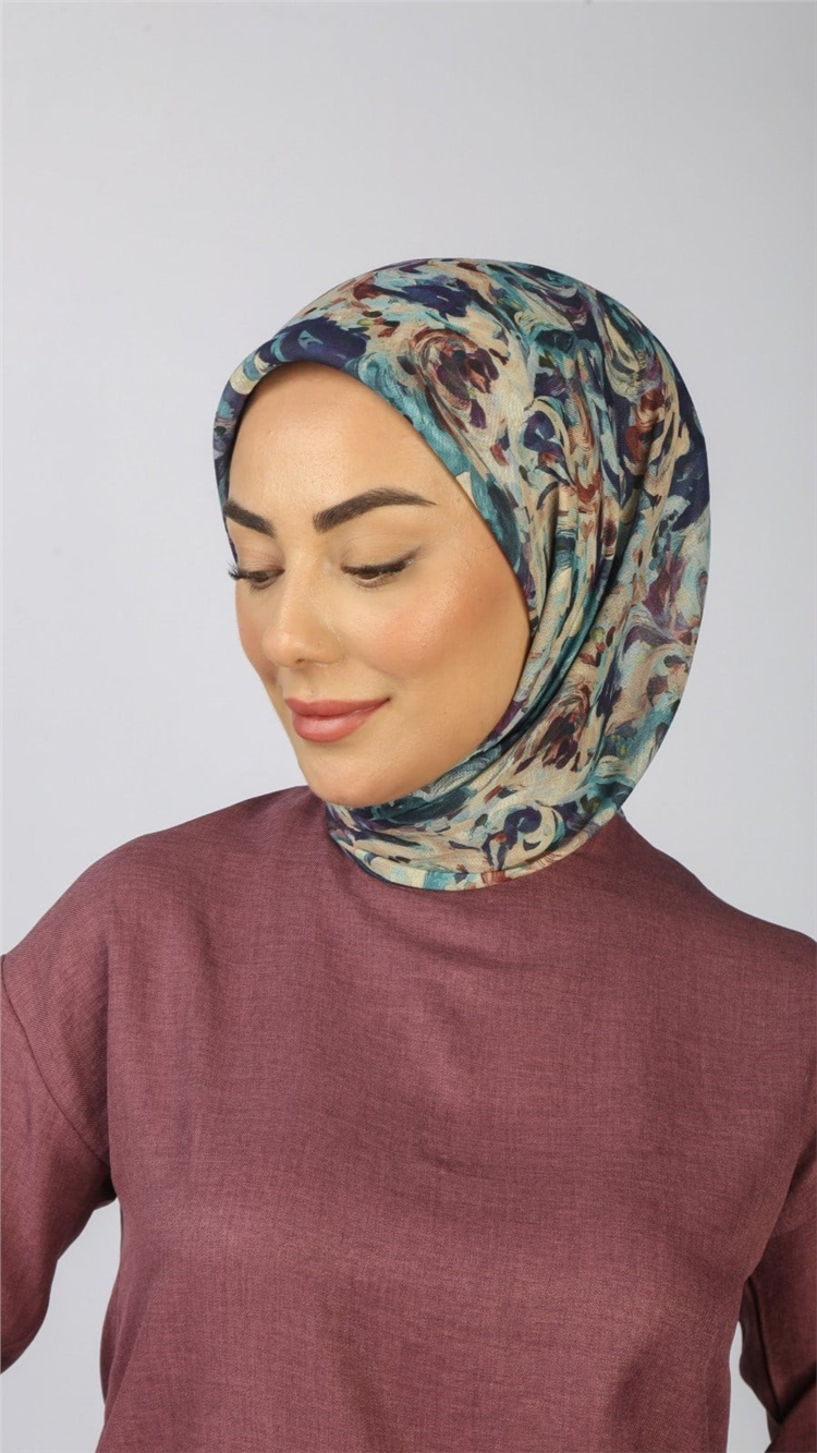 Lo'cella Pamuklu Soft Eşarp 4553-8 Mor 