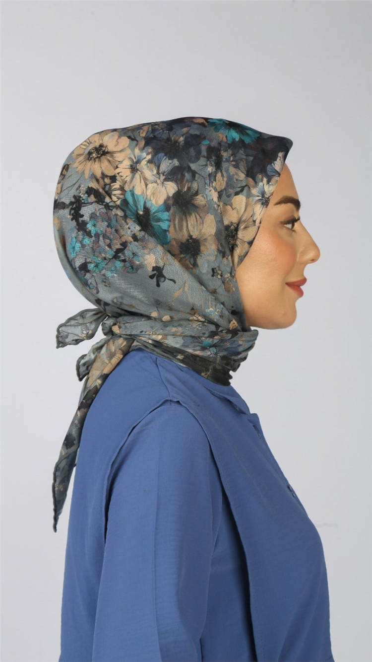 Lo'cella Pamuklu Soft Eşarp 4554-2 Gri 