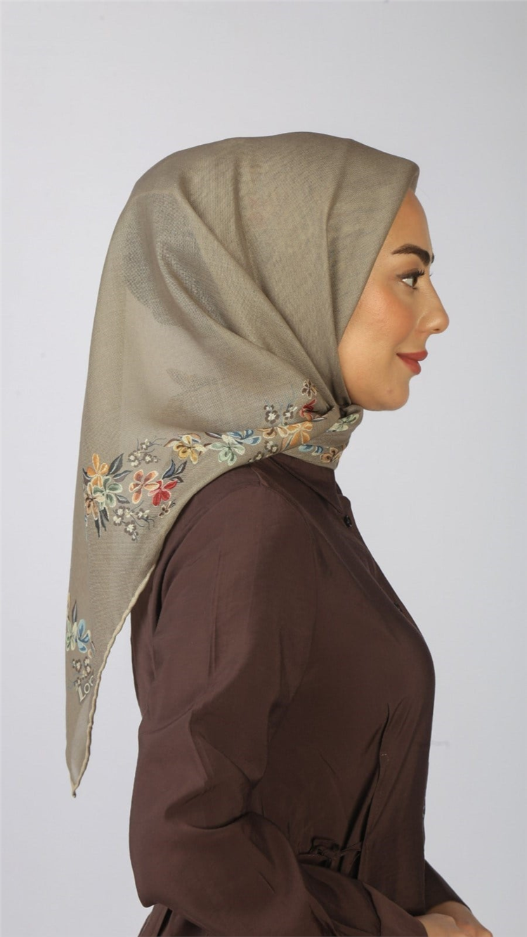 Lo'cella Pamuklu Soft Eşarp 4556-1 Vizon