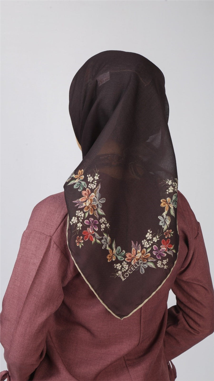 Lo'cella Pamuklu Soft Eşarp 4556-10 Koyu Mürdüm 