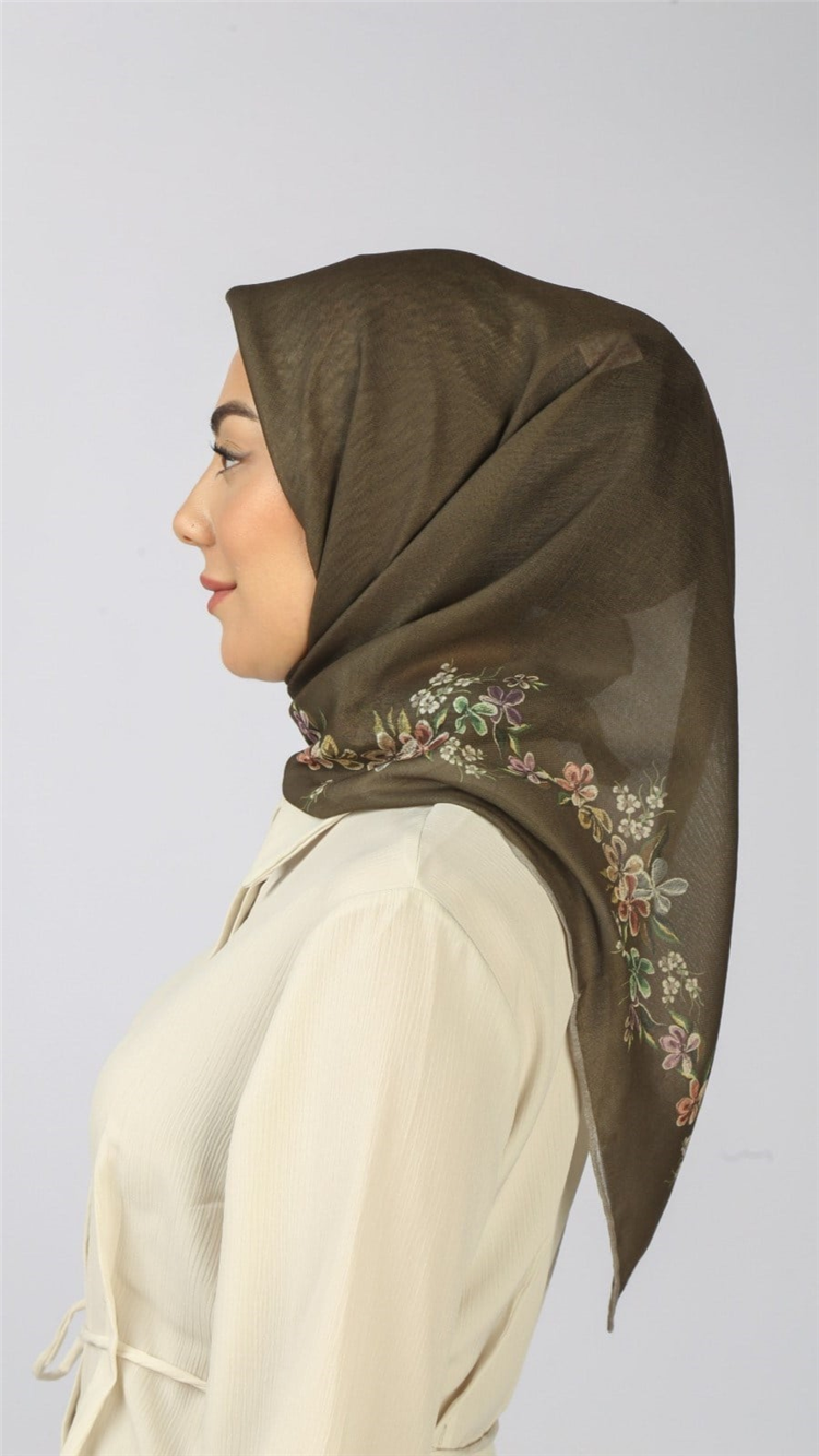 Lo'cella Pamuklu Soft Eşarp 4556-12 Yeşil 