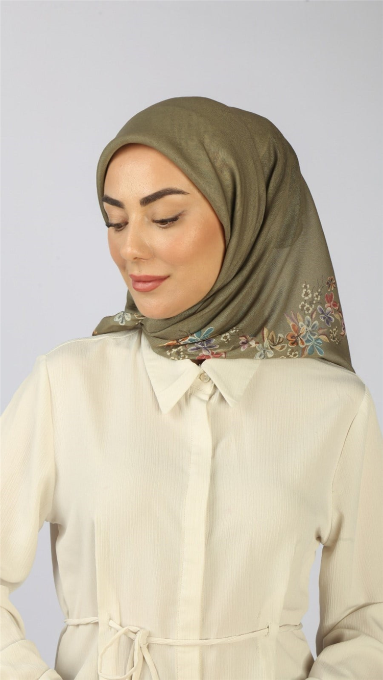 Lo'cella Pamuklu Soft Eşarp 4556-3 Açık Yeşil 