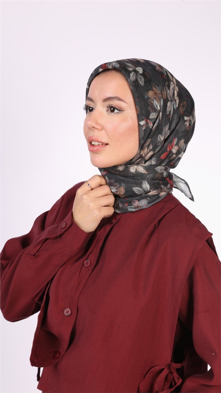 Lo'cella Pamuklu Soft Eşarp 4559-2 Siyah 