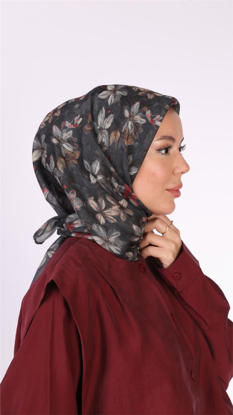 Lo'cella Pamuklu Soft Eşarp 4559-2 Siyah 
