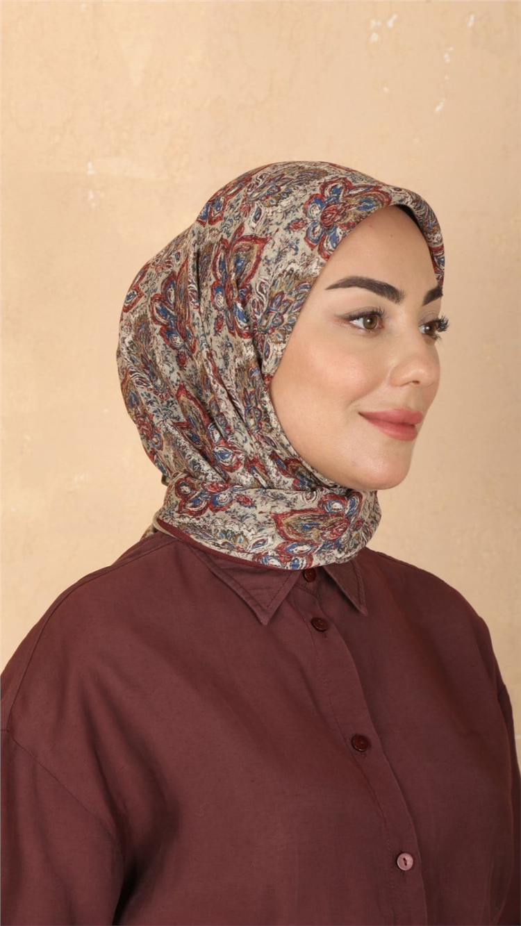 Lo'cella Pamuklu Soft Eşarp 4561-5 Bej 