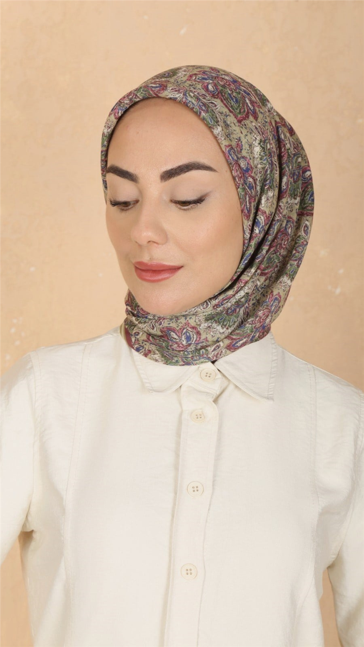 Lo'cella Pamuklu Soft Eşarp 4561-9 Fıstık Yeşili 