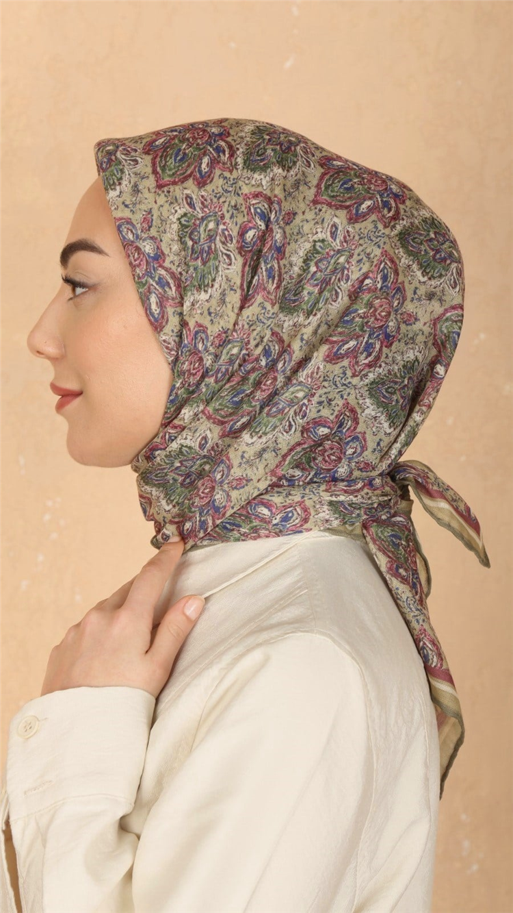 Lo'cella Pamuklu Soft Eşarp 4561-9 Fıstık Yeşili 