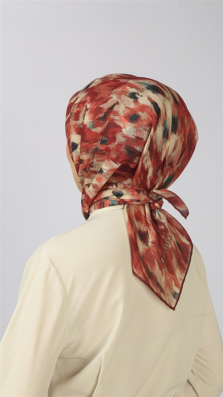 Lo'cella Pamuklu Soft Eşarp 4564-6 Kırmızı