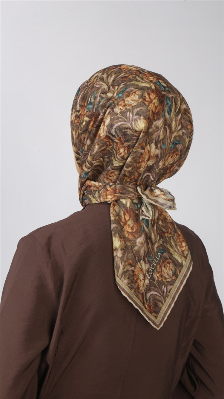 Lo'cella Pamuklu Soft Eşarp 4565-10 Kahve 
