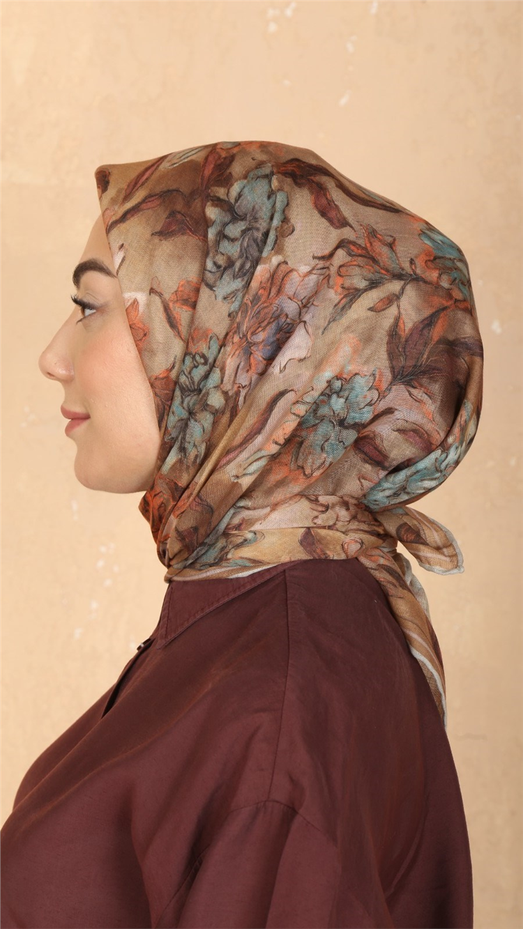 Lo'cella Pamuklu Soft Eşarp 4566-3 Camel 
