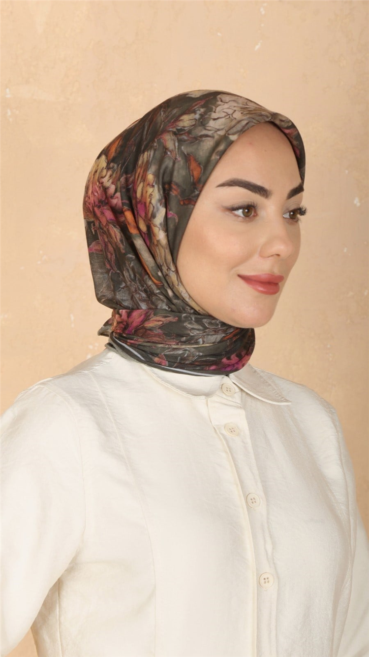 Lo'cella Pamuklu Soft Eşarp 4566-6 Haki 