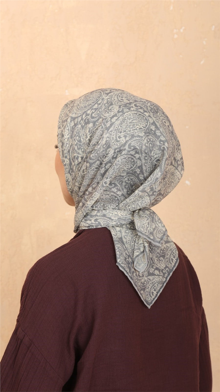 Lo'cella Pamuklu Soft Eşarp 4567-10 Gri 