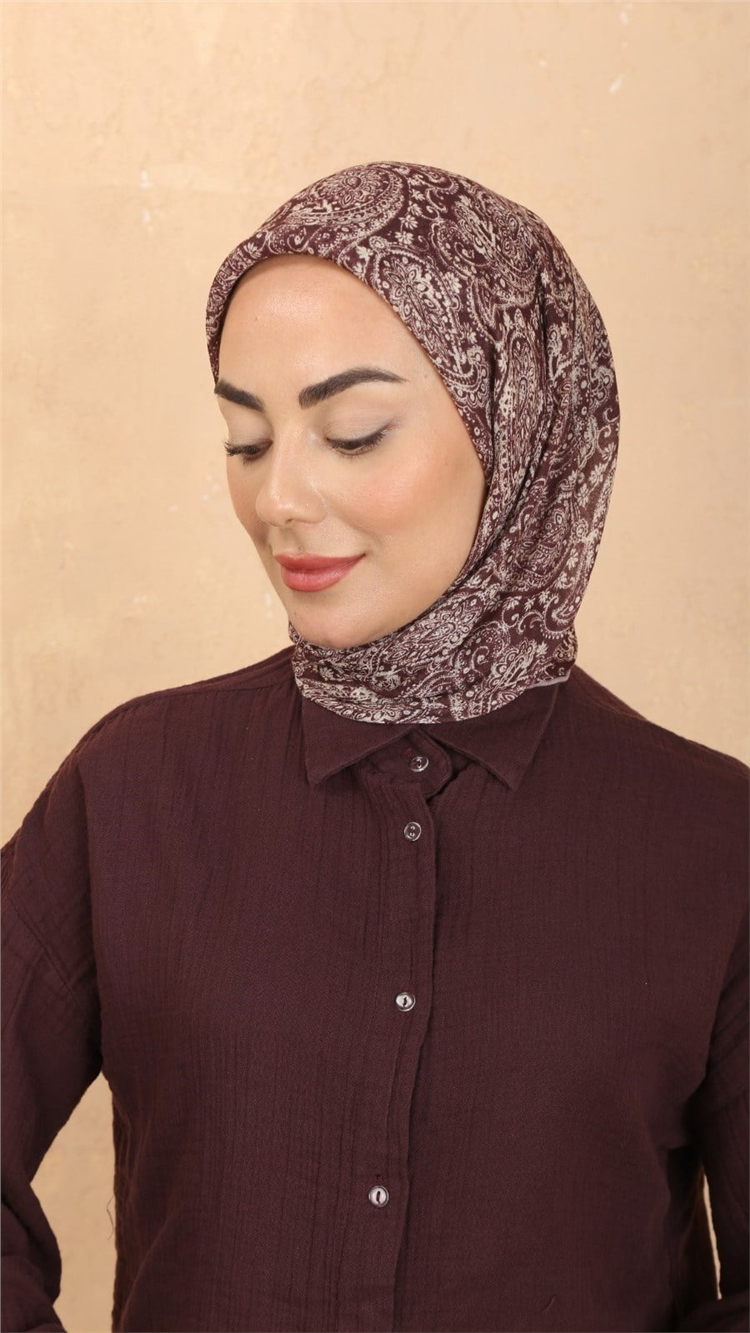 Lo'cella Pamuklu Soft Eşarp 4567-4 Bordo 
