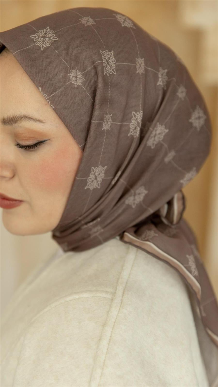 Lo'cella Pamuklu Soft Eşarp 4568-15 Açık Kahve 