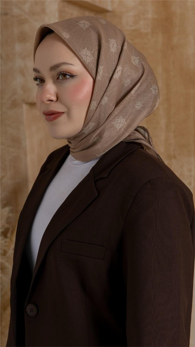 Lo'cella Pamuklu Soft Eşarp 4568-2 Camel 