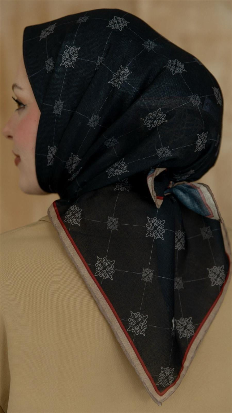 Lo'cella Pamuklu Soft Eşarp 4568-9 Siyah 