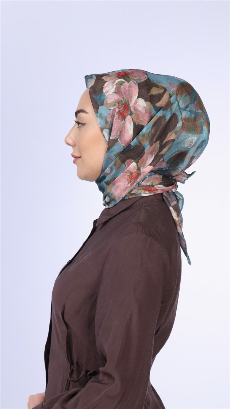 Lo'cella Pamuklu Soft Eşarp 4570-11 Turkuaz 