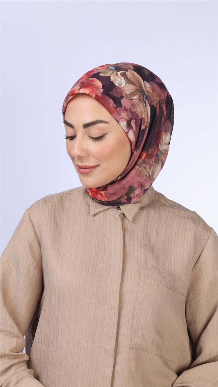 Lo'cella Pamuklu Soft Eşarp 4570-2 Gül Pembe 