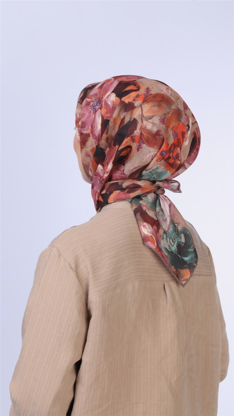 Lo'cella Pamuklu Soft Eşarp 4570-6 Bej