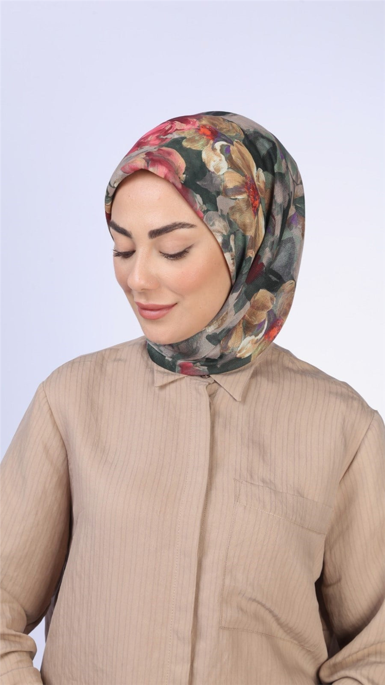 Lo'cella Pamuklu Soft Eşarp 4570-9 Koyu Bej 