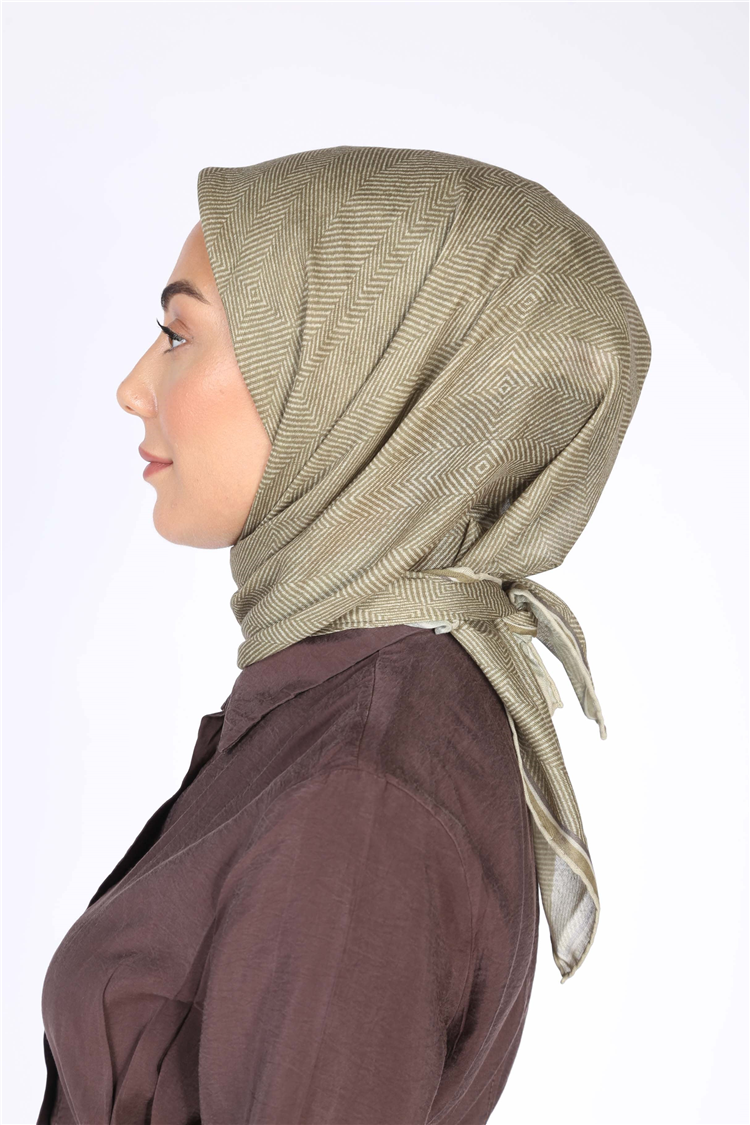 Lo'cella Pamuklu Soft Eşarp 4599-10 Yeşil