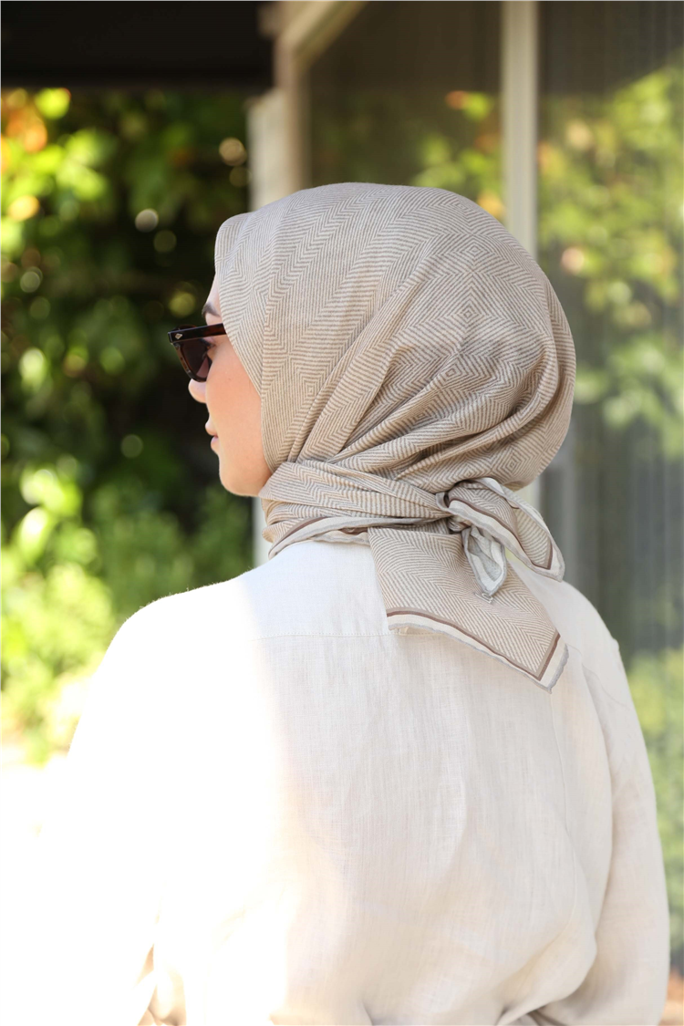 Lo'cella Pamuklu Soft Eşarp 4599-11 Açık Keten