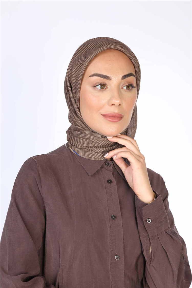 Lo'cella Pamuklu Soft Eşarp 4599-12 Toprak
