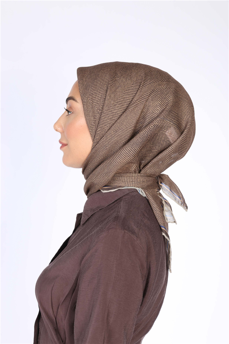 Lo'cella Pamuklu Soft Eşarp 4599-12 Toprak