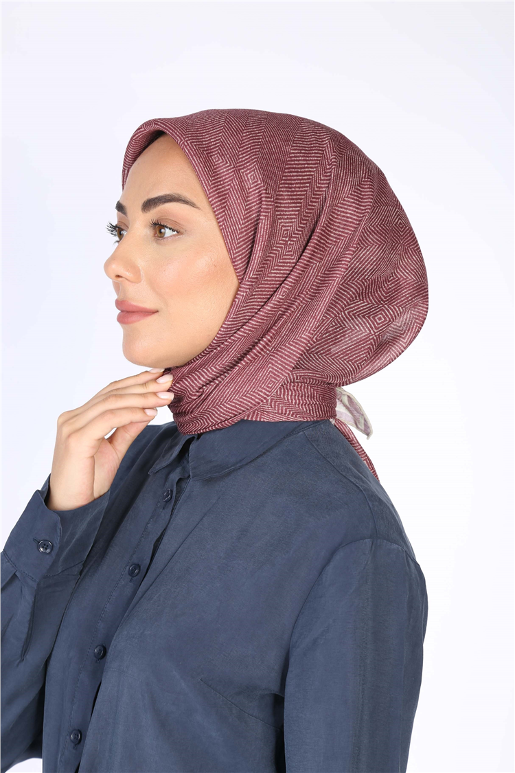 Lo'cella Pamuklu Soft Eşarp 4599-3 Bordo
