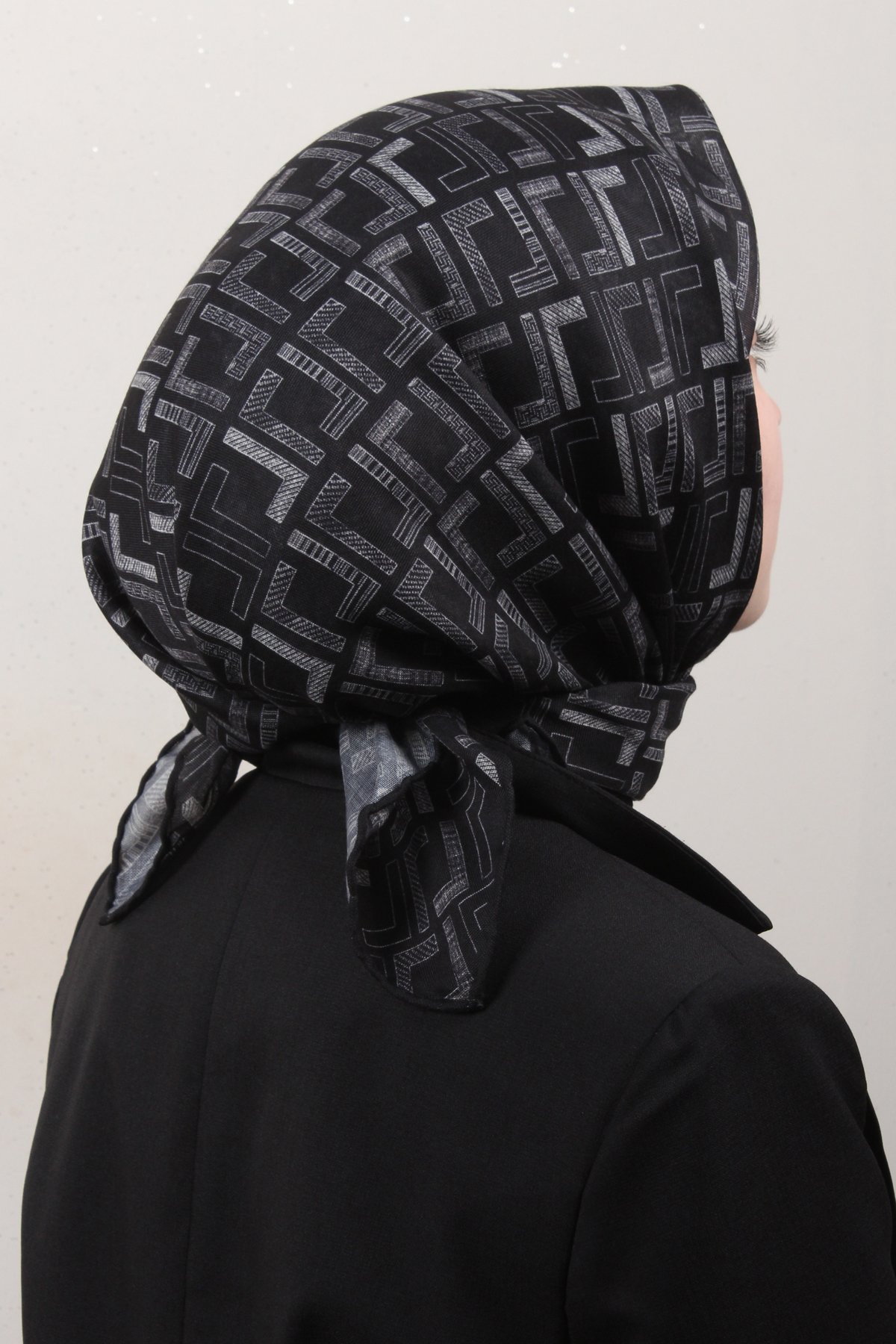 Lop'Res Pamuklu Soft Eşarp 4150-2 Siyah