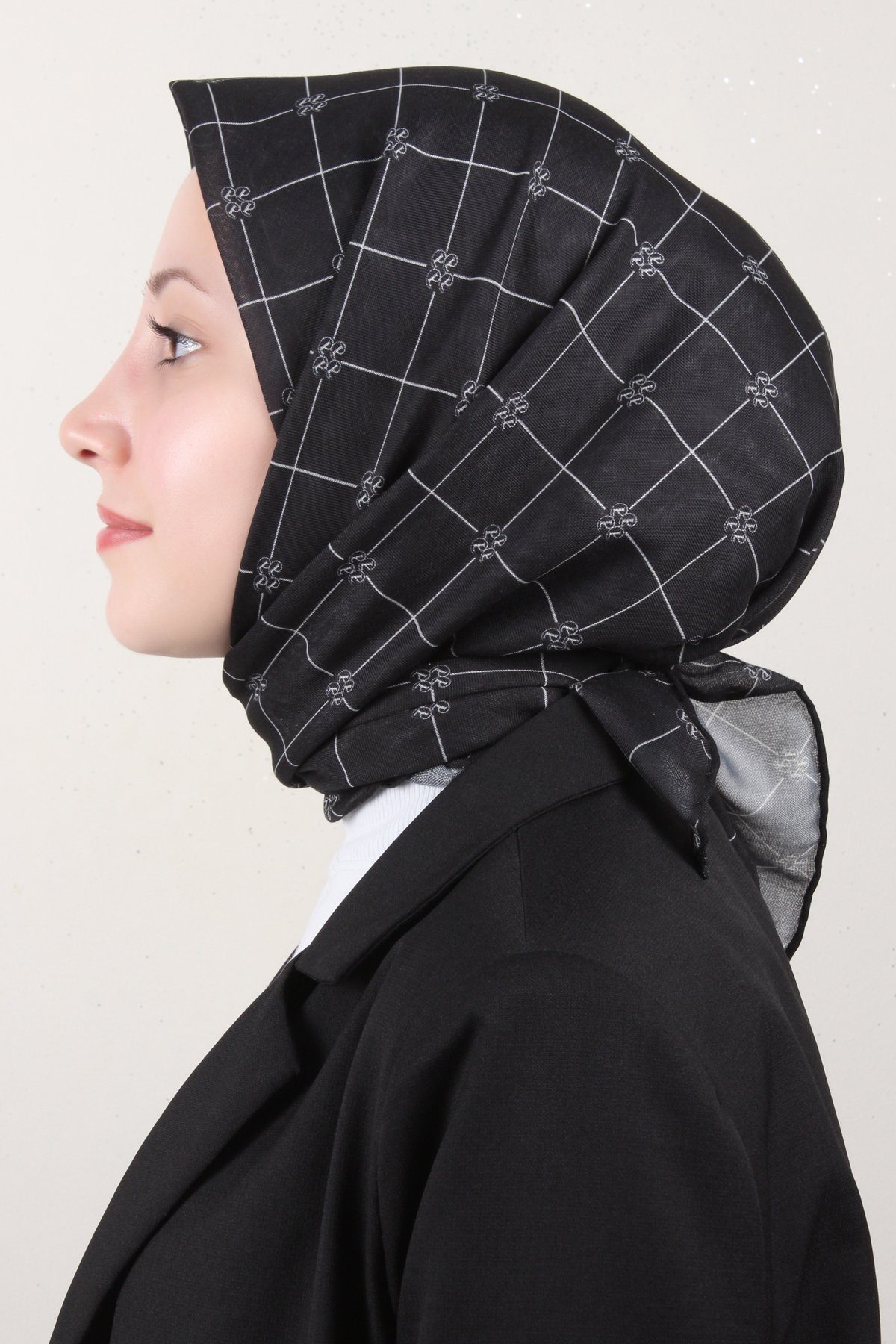 Lop'Res Pamuklu Soft Eşarp 4150-3 Siyah